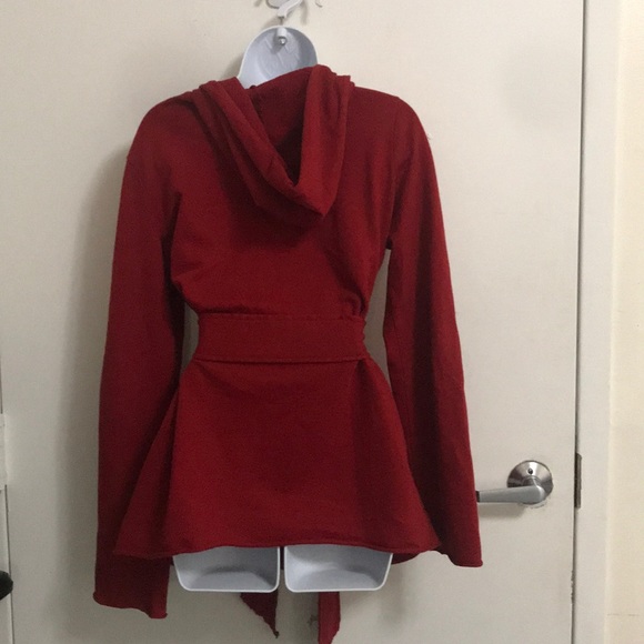 Lucky Brand Hooded Front Tie Sweater - Picture 2 of 3